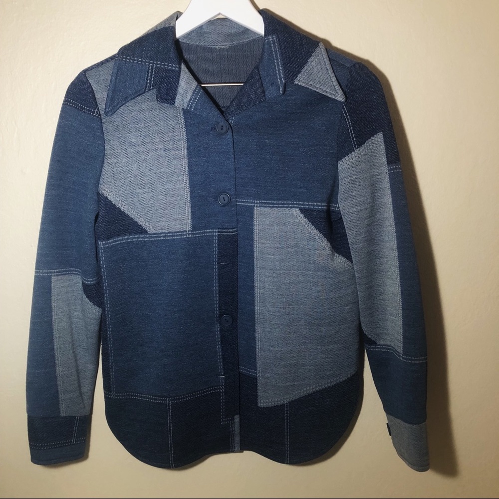 Vintage Blue Blouse and Pant Suit